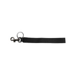 Dolce & Gabbana Black Logo Nylon Silver Brass Men Holder Keychain Keyring SMY10697#
