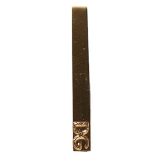 Dolce & Gabbana Gold Tone Brass Logo Branded Tie Clip Bar SMY10631