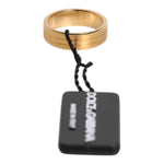 Dolce & Gabbana Gold Tone Brass Red Crystal DG Logo Ring SMY10640-58
