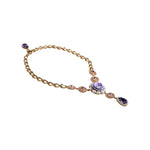 Dolce & Gabbana Gold Brass Floral Crystals Pearl Embellished Necklace SMY10517