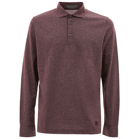 Corneliani Purple Cotton Polo Shirt CO-7728663-IT50 | L