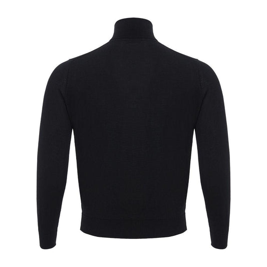 Colombo Italian Cashmere Luxury Black Sweater CO-1911676-IT60 | 4XL