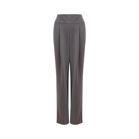 Lardini Chic Gray Wool Trousers for Sophisticated Style LA-1132662-IT40|S
