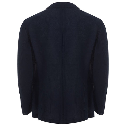 Lardini Blue Cotton Blazer LA-1195673-IT56 | 3XL