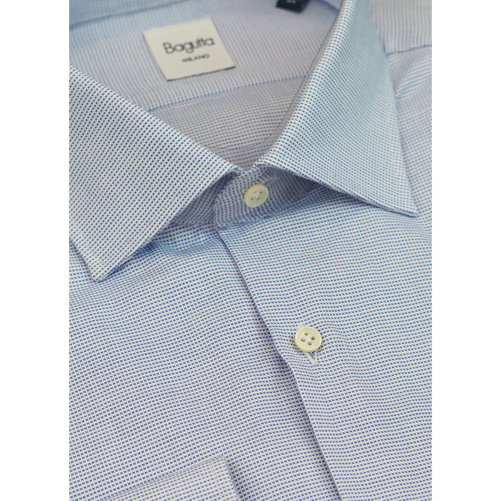 Bagutta Blue Cotton Shirt