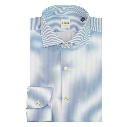 Bagutta Light Blue Cotton Men Shirt BA-15217-IT41 | L