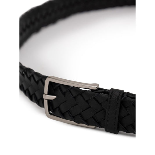 Bottega Veneta Black Leather Belt BO-8913676-110 CM / 44 INCHES