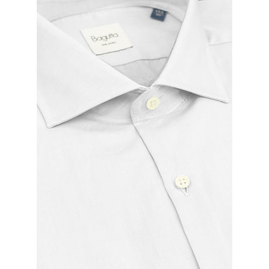 Bagutta White Cotton Shirt BA-15227-IT40 | M