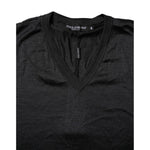 Dolce & Gabbana Dark Gray Silk V-neck Short Sleeves T-shirt TSH851972-48