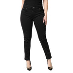 Dolce & Gabbana Black Cotton Mid Waisted Skinny Denim Jeans PAN75954-46