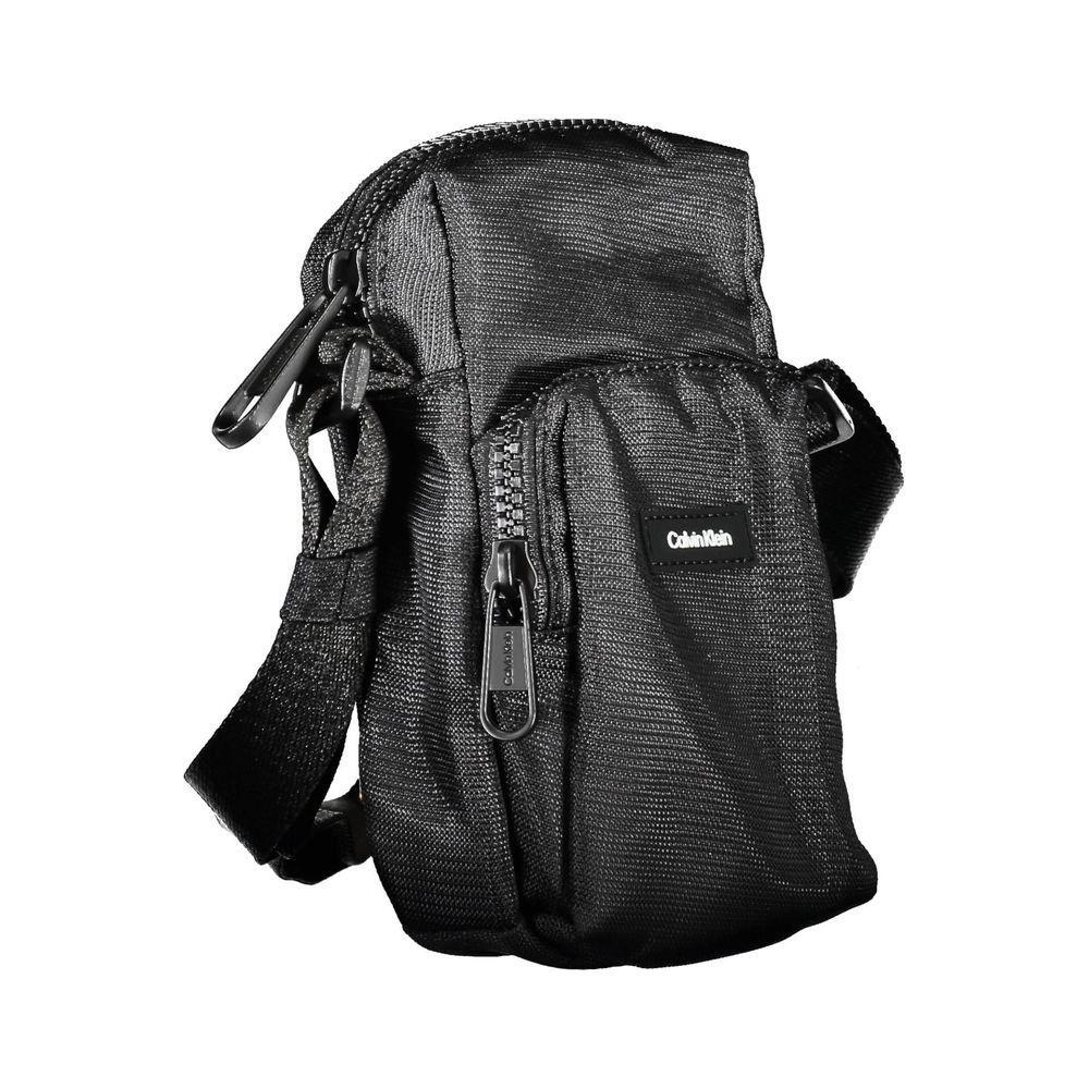 Calvin Klein Elegant Black Shoulder Bag with Chic Detailing CA-26286