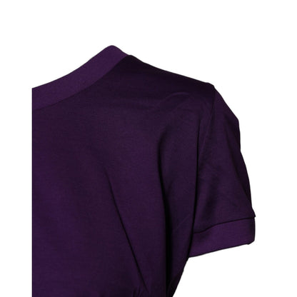 Dolce & Gabbana Violet Cotton Crewneck Short Sleeves T-shirt