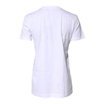 Dolce & Gabbana White Cotton Printed Round Neck Top T-shirt TSH87237-36
