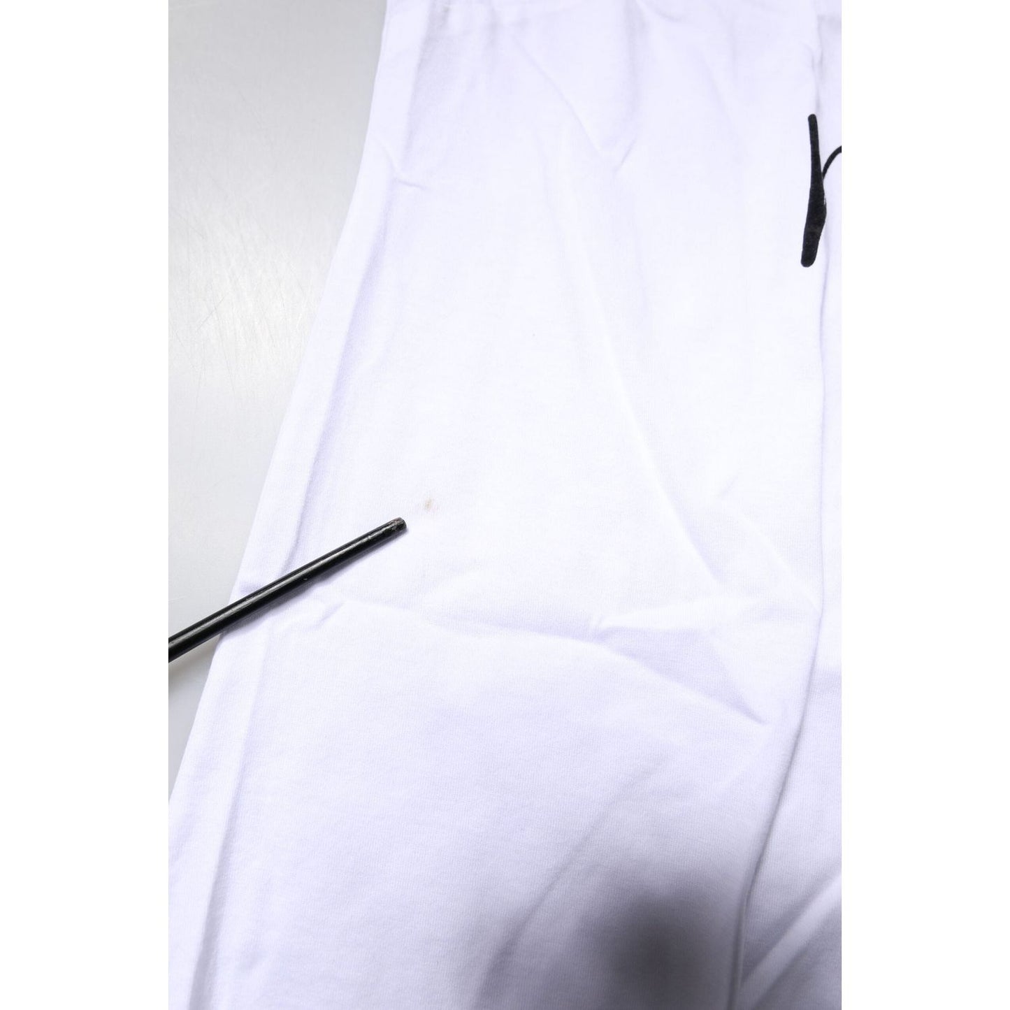 Dolce & Gabbana White Printed Round Neck Top Cotton T-shirt TSH87267-44