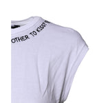 Dolce & Gabbana White Cotton Sleeveless Printed Tank T-shirt TSH87354-36