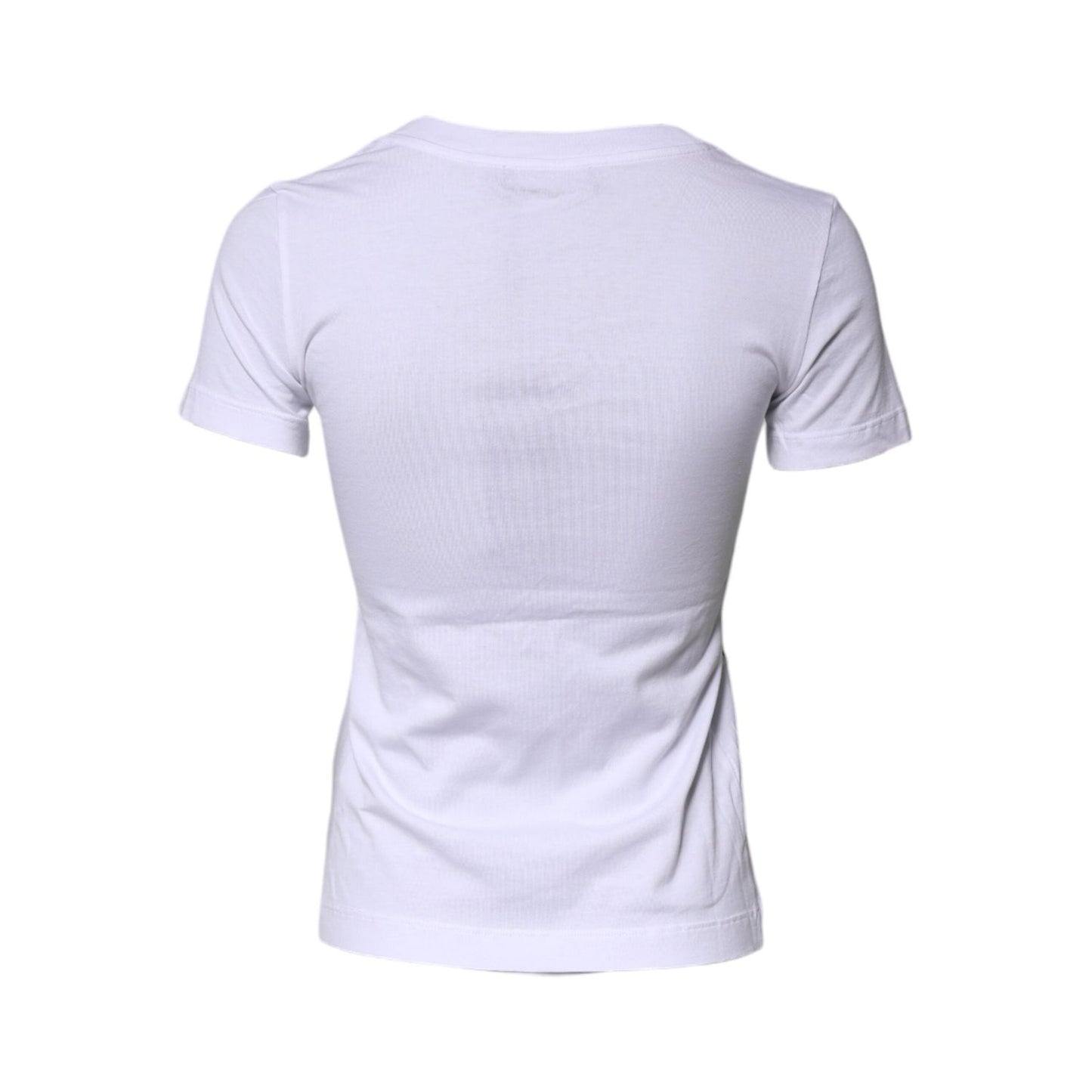 Dolce & Gabbana White Floral Print Cotton Crew Neck T-shirt TSH878648-36