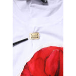 Dolce & Gabbana White Floral Print Cotton Crew Neck T-shirt TSH878648-36