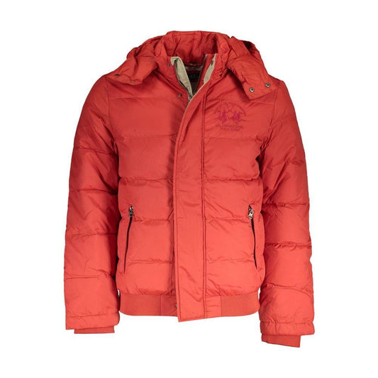 La Martina Orange Polyamide Men Jacket LA-17132-L