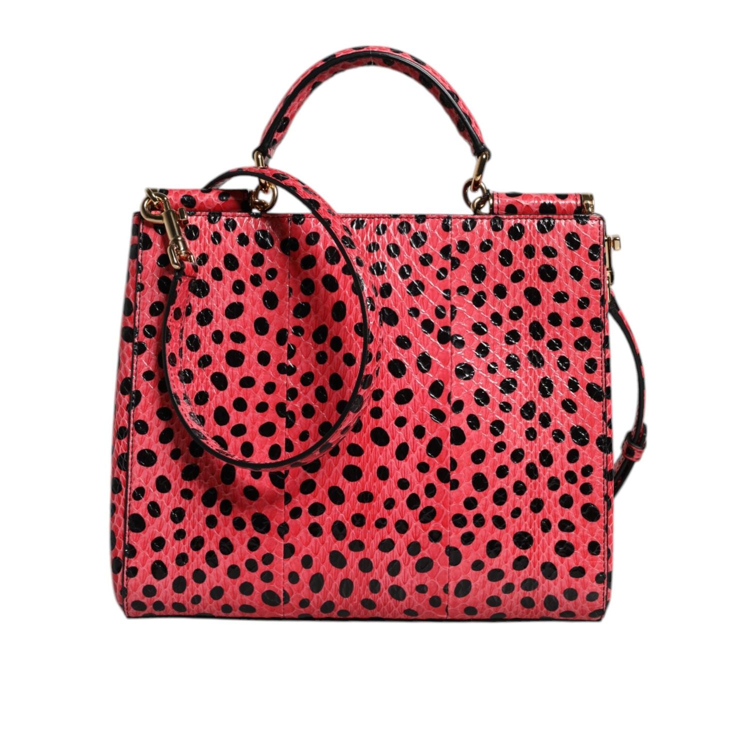 Front view with bag zipped and handles upright.