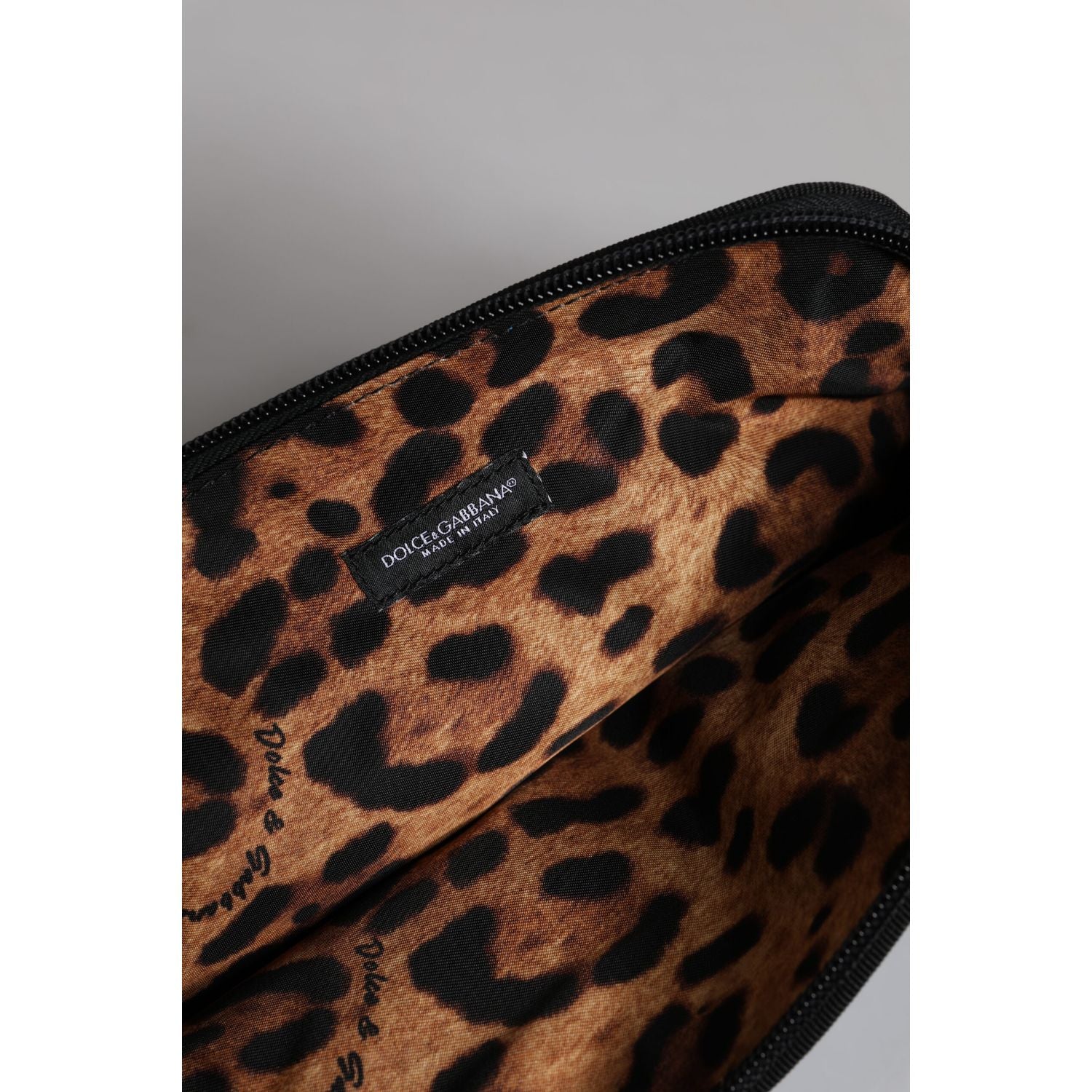 Dolce & Gabbana Blue DG Logo Print Clutch Zip Borse Pouch Bag