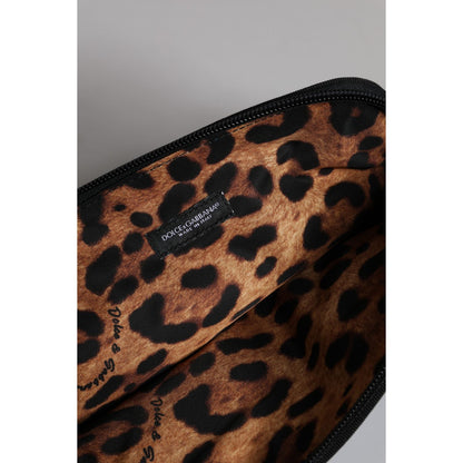 Dolce & Gabbana Blue DG Logo Print Clutch Zip Borse Pouch Bag