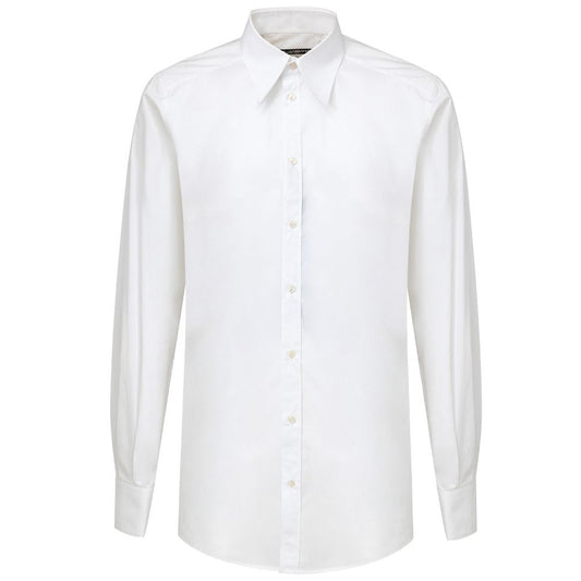 Dolce & Gabbana White Cotton Shirt DO-8790666-IT40 | M