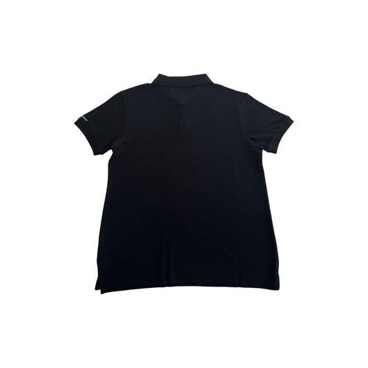 Trussardi Beachwear Black Cotton Men Polo Shirt TR-24807-S