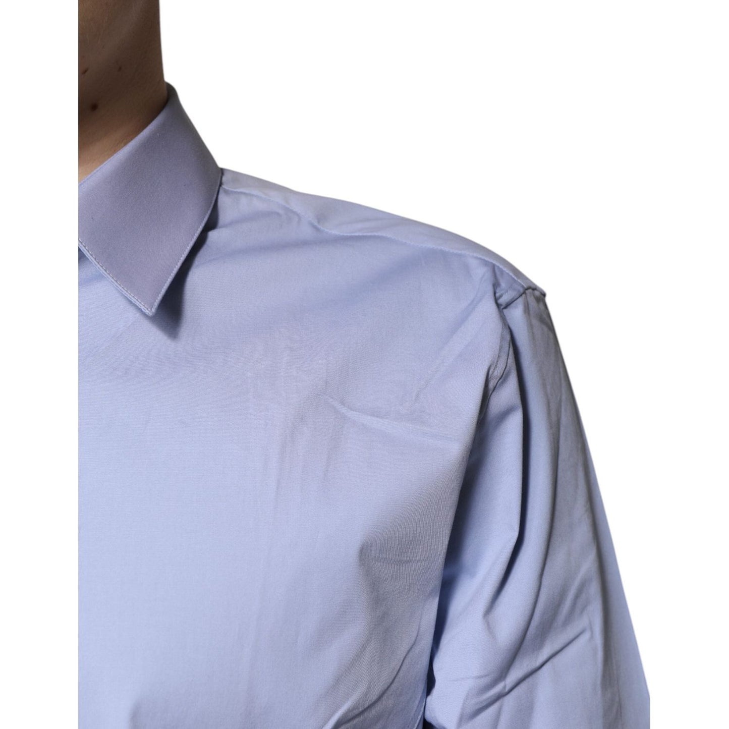 Dolce & Gabbana Light Blue Cotton SICILIA Dress Formal Shirt
