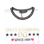 Dolce & Gabbana White Graphic Print Cotton Crew Neck T-shirt TSH87363-36