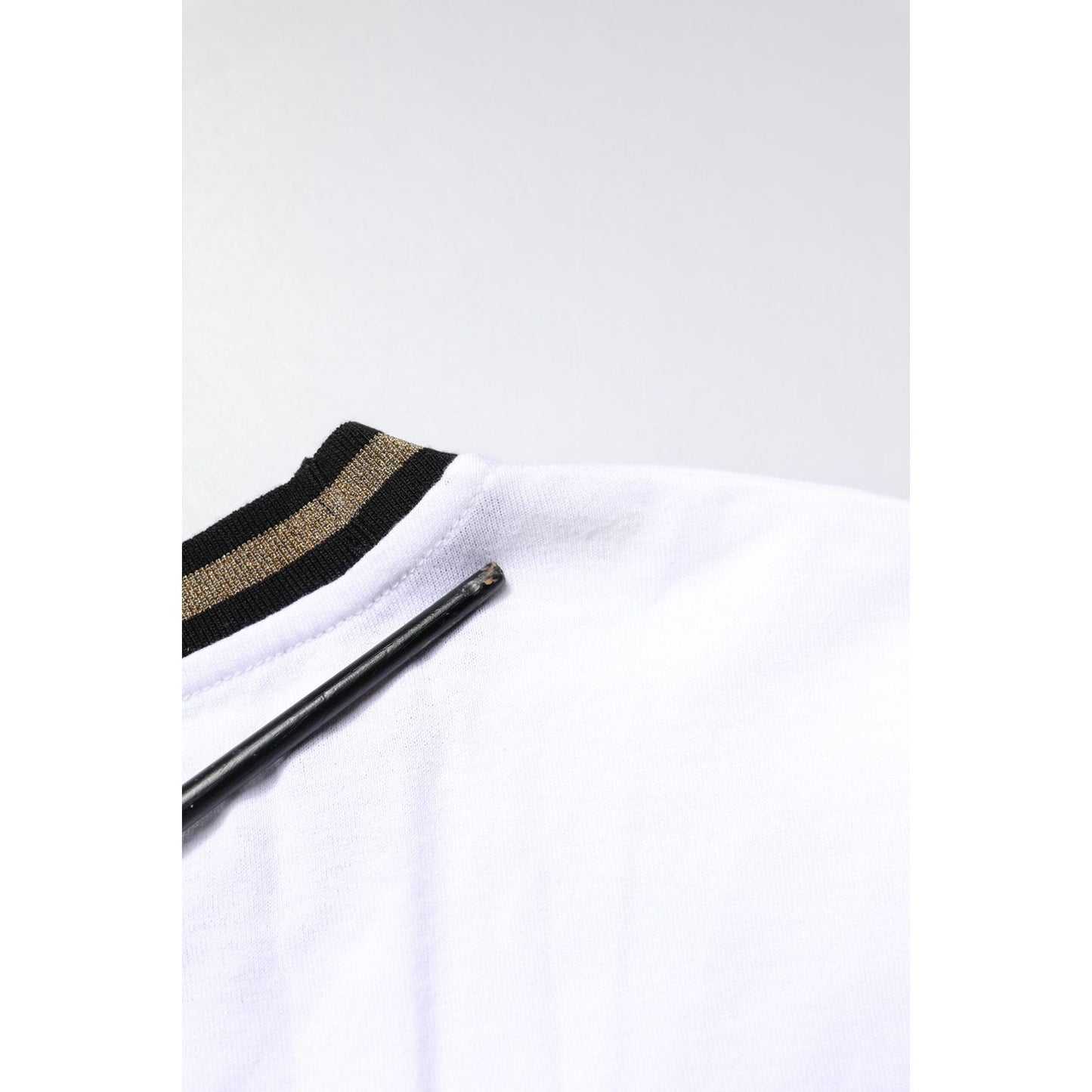 Dolce & Gabbana White Graphic Print Cotton Crew Neck T-shirt TSH87363-36