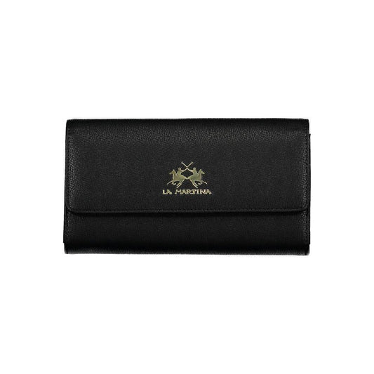 La Martina Black Polyethylene Women Wallet LA-20573