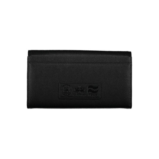 La Martina Black Polyethylene Women Wallet LA-20573