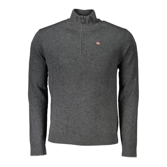 Napapijri Gray Fabric Men Sweater NA-25294-3XL
