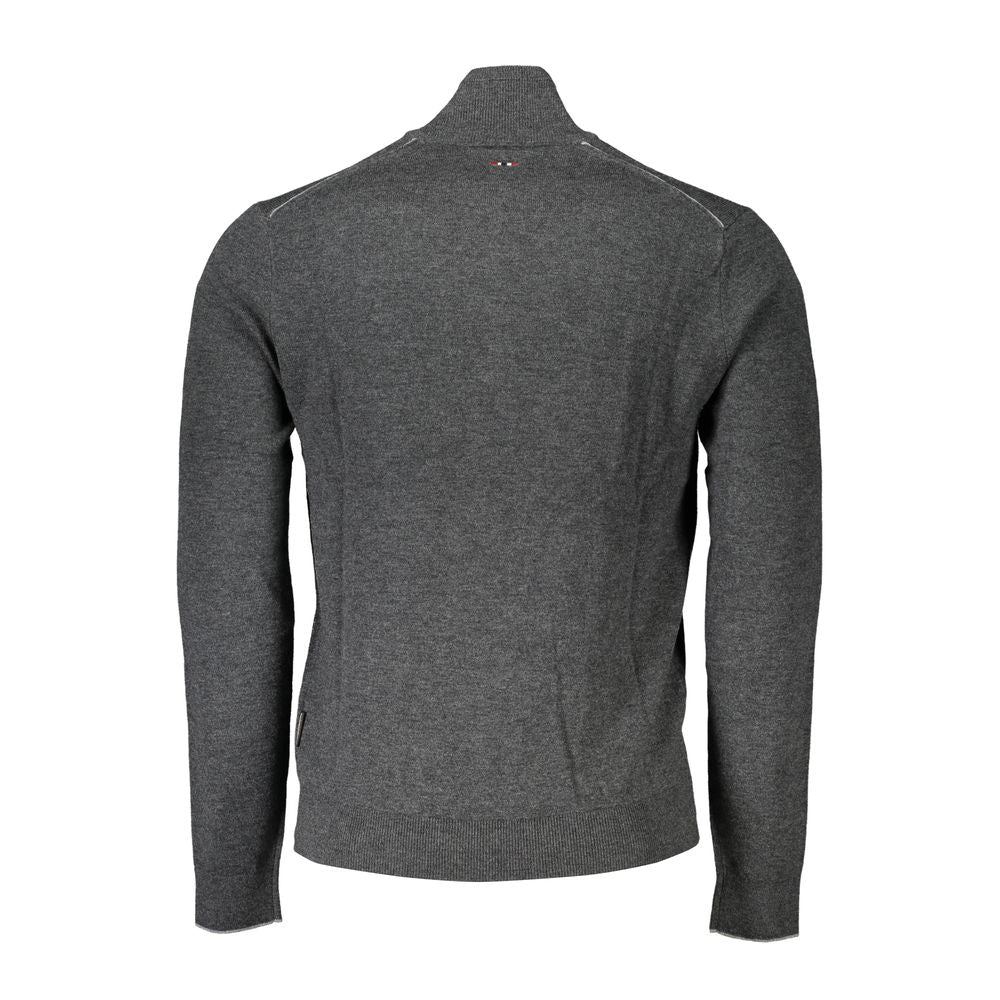 Napapijri Gray Fabric Men Sweater NA-25294-3XL