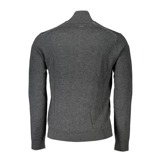 Napapijri Gray Fabric Men Sweater NA-25294-3XL