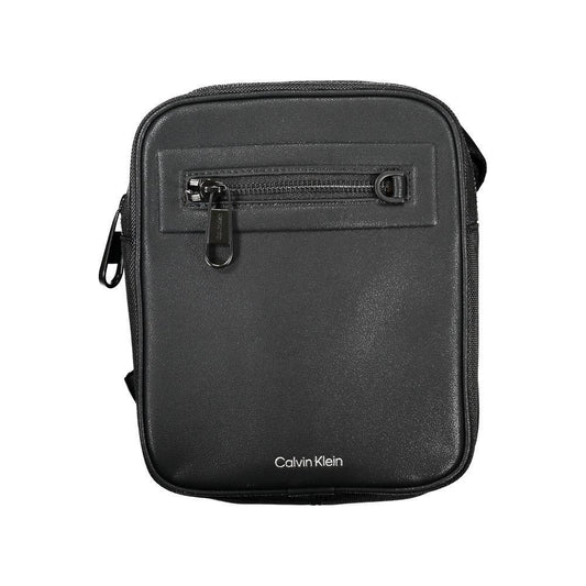 Calvin Klein Sleek Black Shoulder Bag with Contrasting Details CA-26053