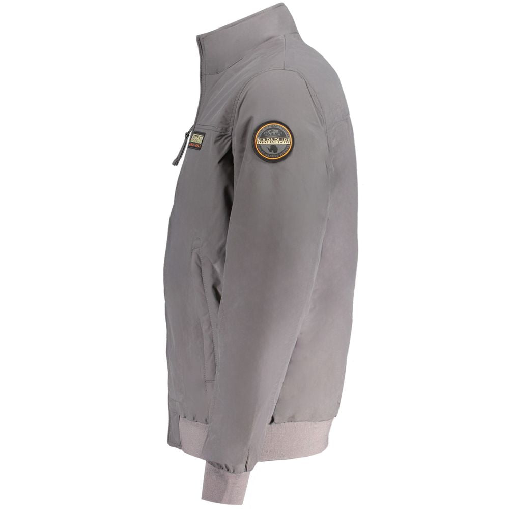Napapijri Gray Polyamide Jacket NA-31676-S