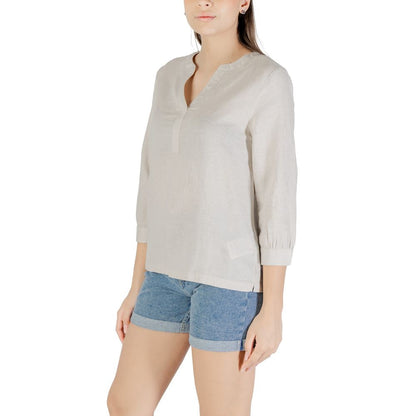 Street One Beige Linen Blouse