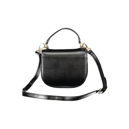 Mario Valentino Black Polyethylene Women Handbag with adjustable shoulder strap.