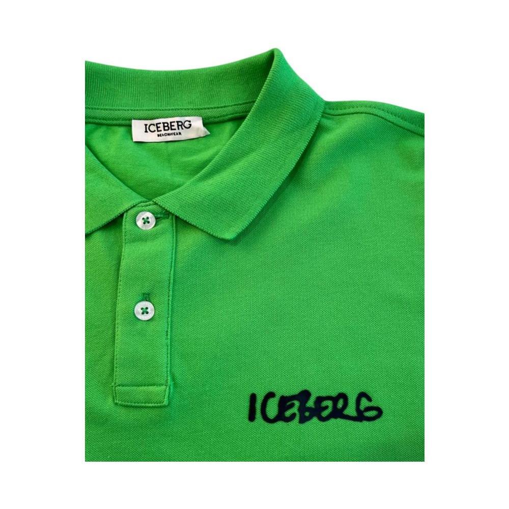 Iceberg Green Cotton Men Polo Shirt IC-24790-S