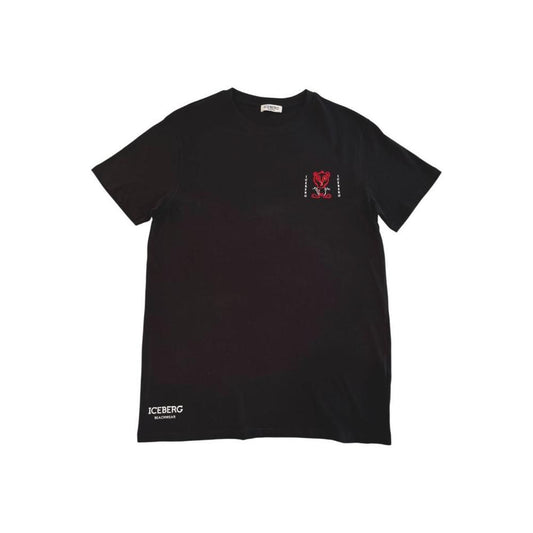 Iceberg Black Cotton Men T-Shirt IC-24786-S