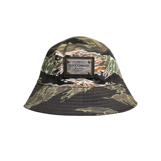 Dolce & Gabbana Multicolor DG Plaque Wide Brim Bucket Hat HAT9693-58