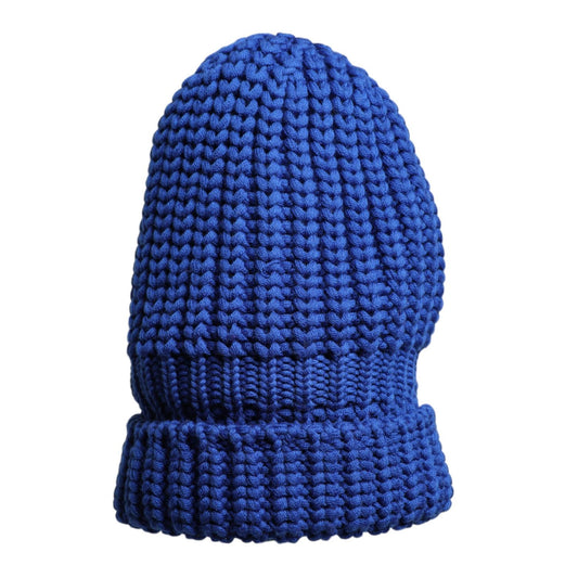 Dolce & Gabbana Blue Wool Knitted Winter Beanie Hat HAT9795