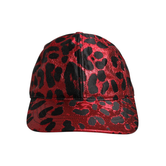 Dolce & Gabbana Red Leopard DG Logo 6 Panels Baseball Cap HAT9842-58