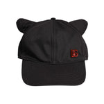 Dolce & Gabbana Black Cotton Logo Patch 6 Panels Baseball Cap