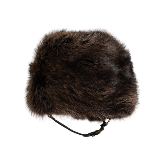Dolce & Gabbana Brown Fur Women Bucket Hat HAT9639-57
