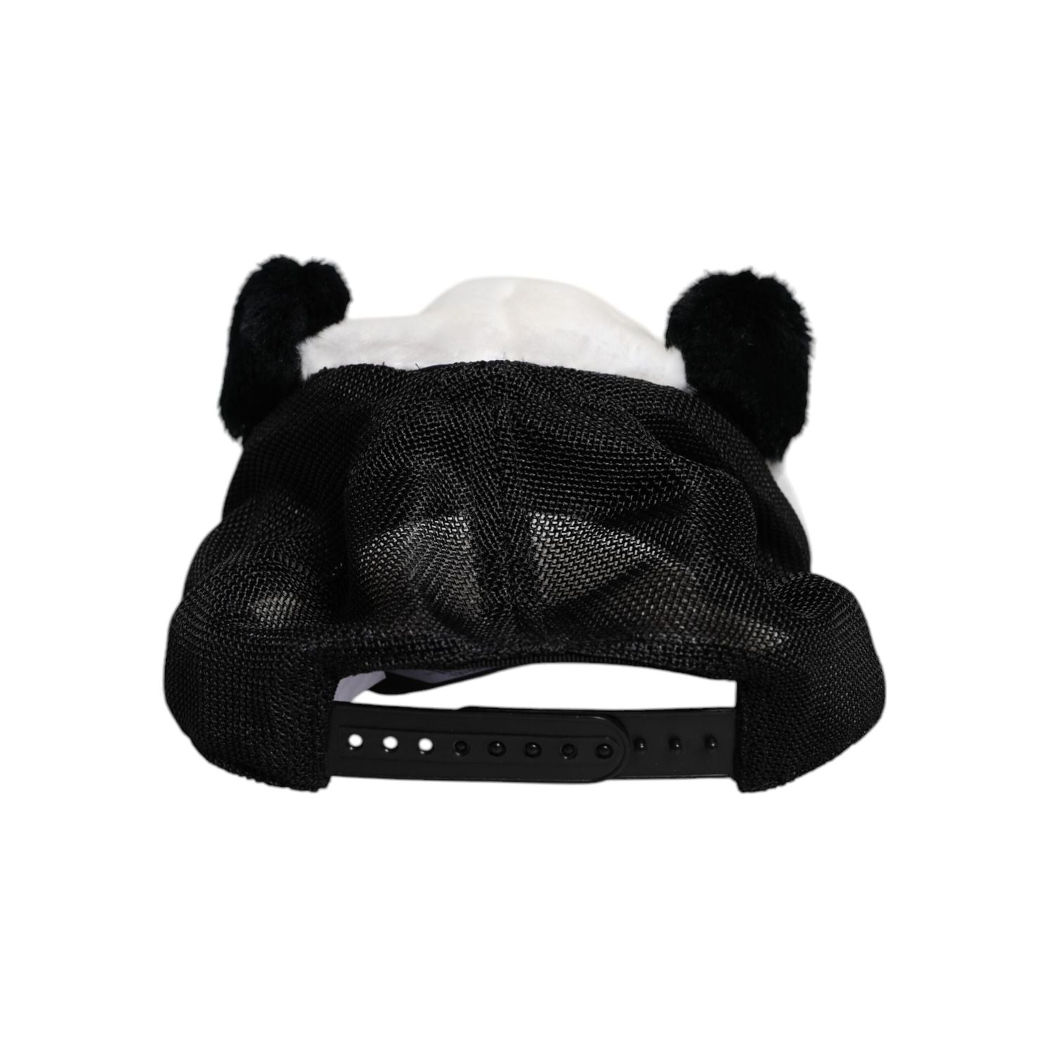 Dolce & Gabbana Black White Panda Fur Women Baseball Cap