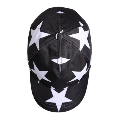 Dolce & Gabbana Black Star Print Polyester Baseball Cap