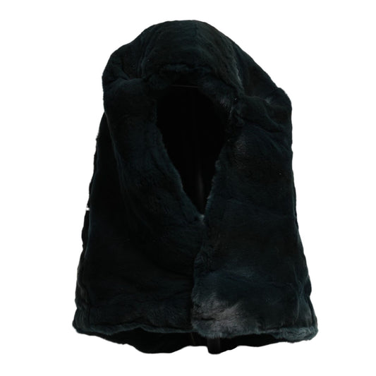 Dolce & Gabbana Black Weasel Fur Womens Beanie Hat HAT9669