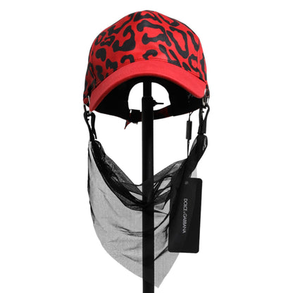 Dolce & Gabbana Red Cotton 6 Panels Women Baseball Cap